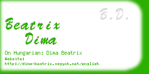 beatrix dima business card